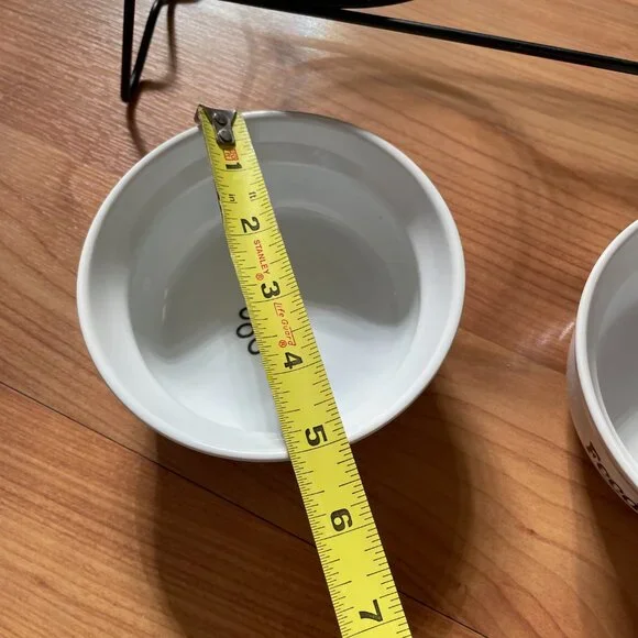 Ceramic Stoneware Bowls and Metal Stand for Cat or Small Dog. NEW, NEVER USED! - Picture 7 of 14